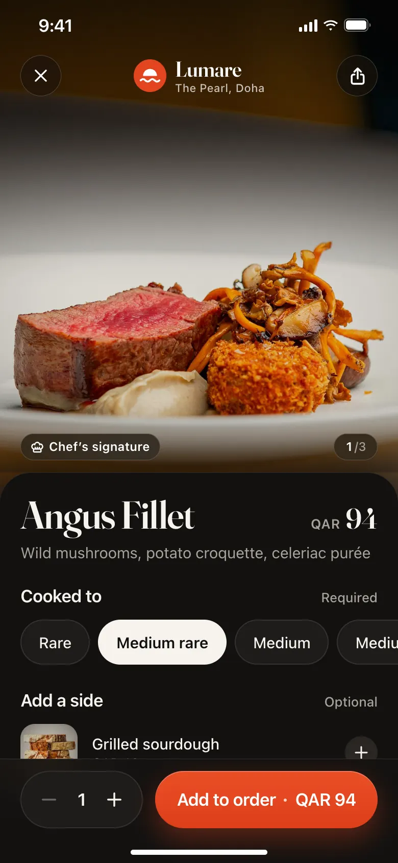 Restaurant ordering app
