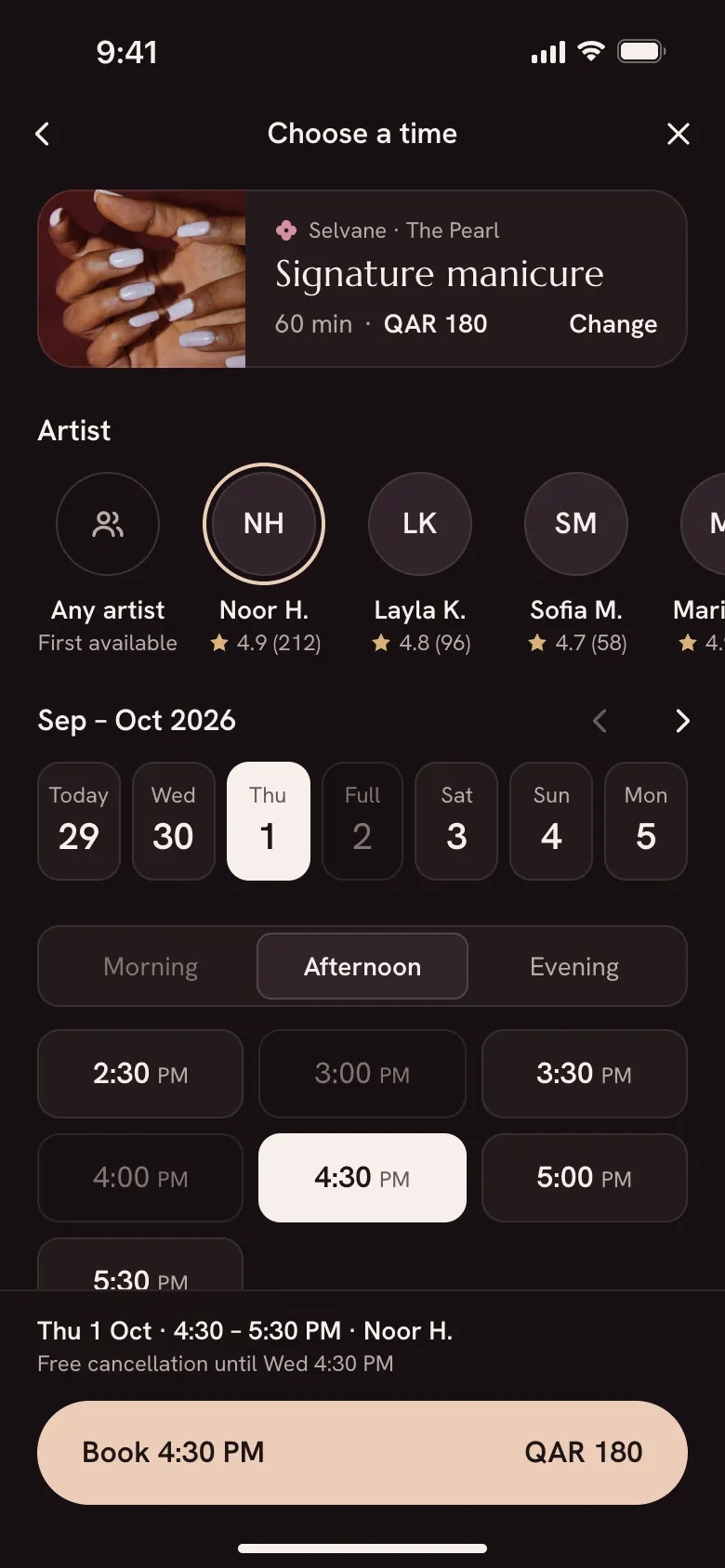 Salon booking app